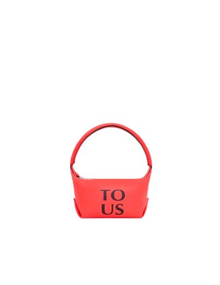 Bolso baguette Tous en piel coral: estilo moderno con calidad certificada LWG