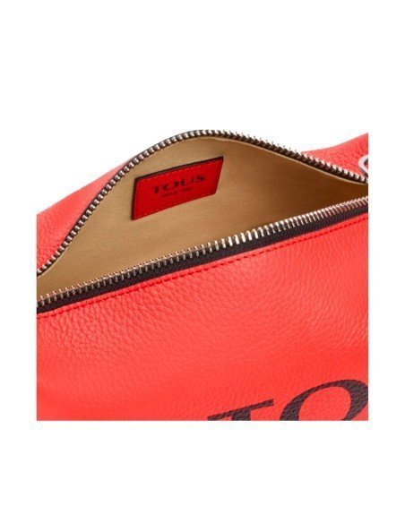 Bolso baguette Tous en piel coral: estilo moderno con calidad certificada LWG