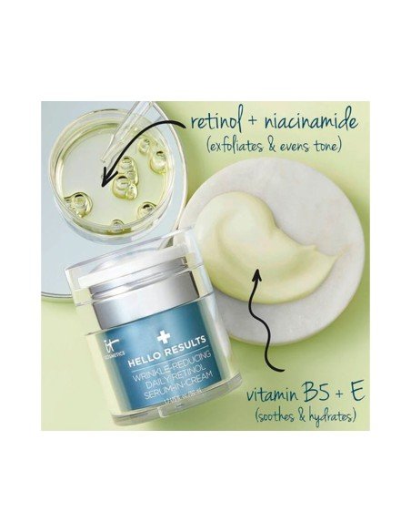 Sérum creme com retinol puro, reafirmante e hidratante para peles sensíveis