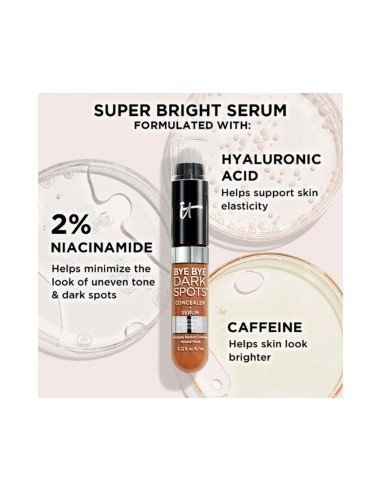IT Bye Bye Dark Spots Concealer: mittlere Deckkraft, feuchtigkeitsspendende Wirkung und Gesichtspflege.