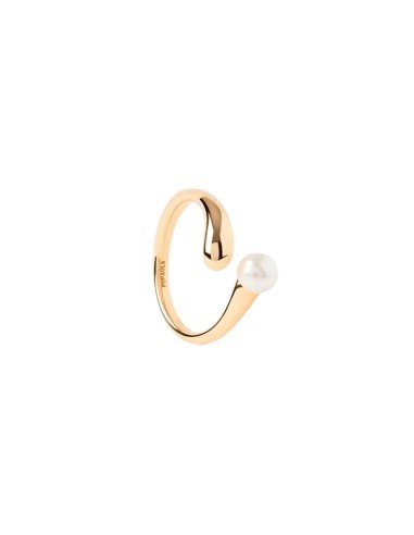 Anillo La Perla de PDPAOLA: elegancia y sostenibilidad en plata reciclada y oro 18k