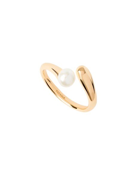 Anillo La Perla de PDPAOLA: elegancia y sostenibilidad en plata reciclada y oro 18k