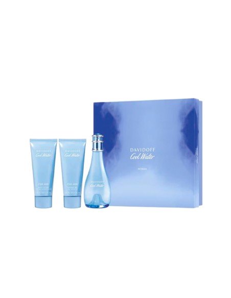 Conjunto Cool Water Woman de Davidoff: frescura aquática e floral para todos os dias