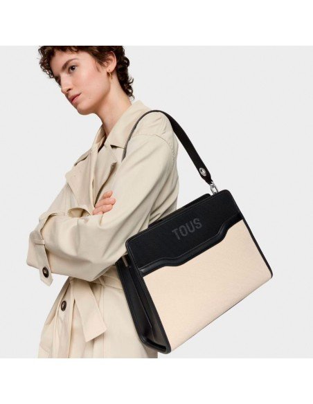 Saco de lona Audree preto médio Tous Shopper: elegância moderna e funcionalidade