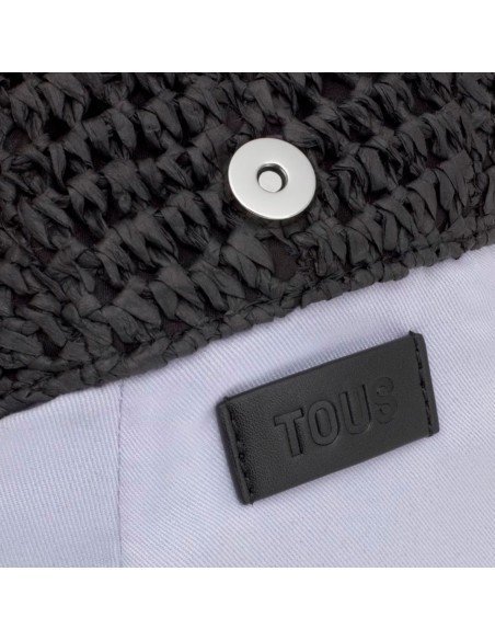 Tous Daisy, melon en raphia noir : style durable et polyvalence élégante