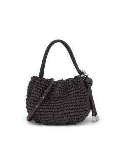 Tous Daisy sac bowler en raphia noir TOUS