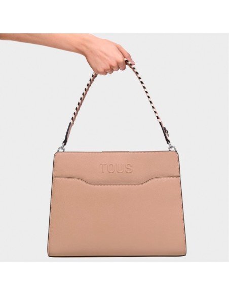 Borsa Tous Audree Saffiano: eleganza e funzionalità in un sofisticato colore taupe