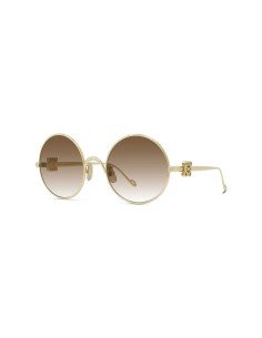 Goldglänzende Damen-Sonnenbrille von Loewe: Eleganz und UV-Schutz im Retro-Stil
