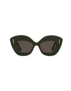 Occhiali da sole Loewe da donna cat eye verde brillante, eleganza e protezione UV biologica 2