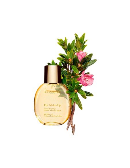 Clarins Fix Make Up Gold fixador de maquilhagem: frescura, brilho e cuidado natural.