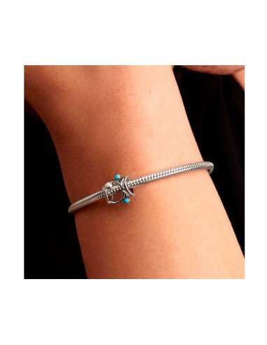 Pandora Filigree Fish Charm: Eleganz in Silber mit lebendigen Emaille-Details