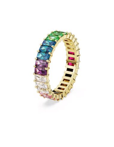 Anillo multicolor Matrix de Swarovski: lujo, color y elegancia en un diseño baguette único