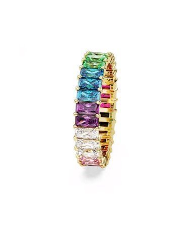 Bague Swarovski Matrix Multicolore : luxe, couleur et élégance dans un design baguette unique