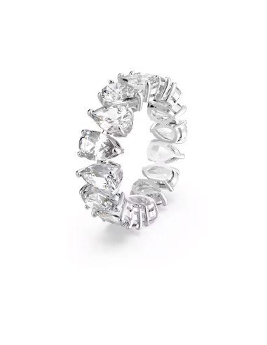 Vittore Swarovski Ring: Eleganz und Brillanz im Birnenschliff, weiß und rhodiniert