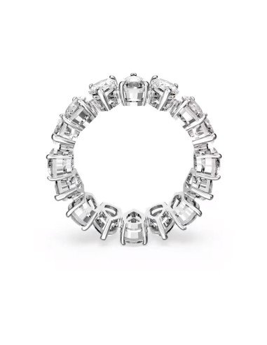 Anello Vittore Swarovski: eleganza e brillantezza nel taglio a pera, bianco e rodiato