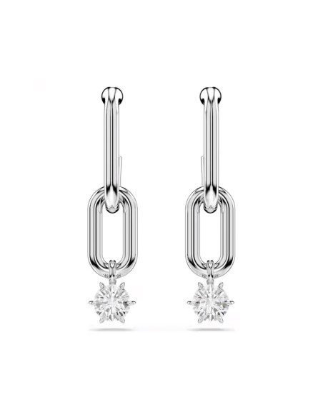 Orecchini Constella Swarovski: eleganza e scintillio in placcatura rodio, cristalli bianchi