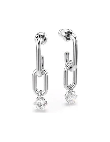Orecchini Constella Swarovski: eleganza e scintillio in placcatura rodio, cristalli bianchi