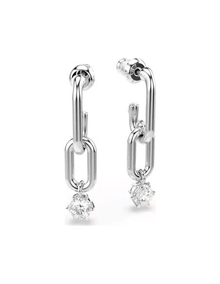 Constella Swarovski Ohrringe: Eleganz und Funkeln in rhodinierter Ausführung, weiße Kristalle
