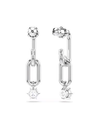Orecchini Constella Swarovski: eleganza e scintillio in placcatura rodio, cristalli bianchi