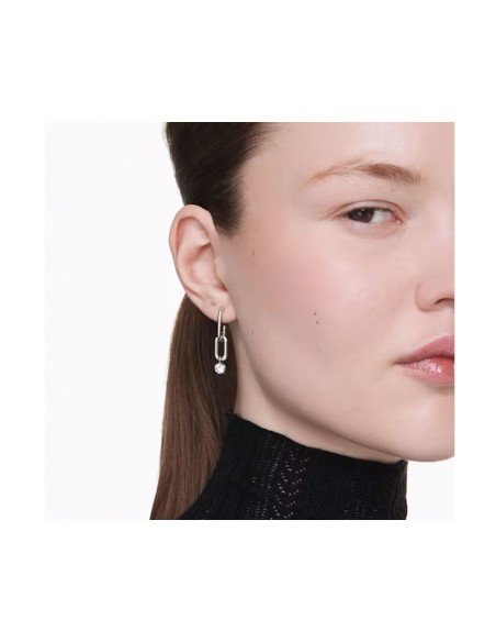 Orecchini Constella Swarovski: eleganza e scintillio in placcatura rodio, cristalli bianchi