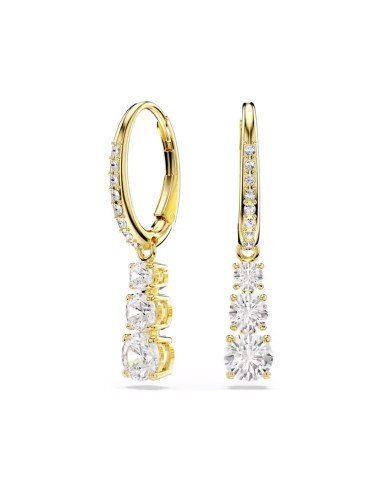 Orecchini Swarovski Stilla Attract: eleganza in cerchio placcato oro e cristalli bianchi