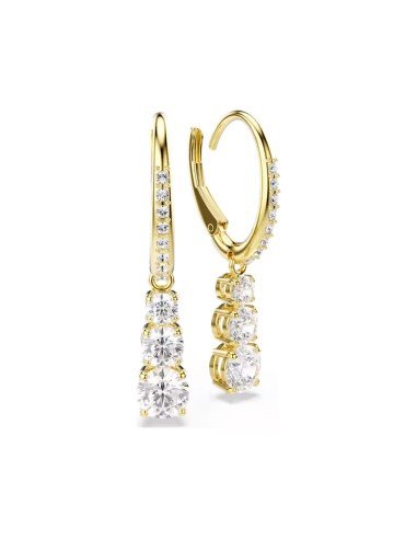 Orecchini Swarovski Stilla Attract: eleganza in cerchio placcato oro e cristalli bianchi