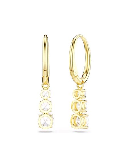 Swarovski Stilla Attract Ohrringe: Eleganz in vergoldetem Reif und weißen Kristallen