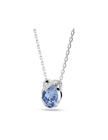 Colgante Swarovski Bella V: sofisticación en azul y rodio, lujo y durabilidad garantizada.