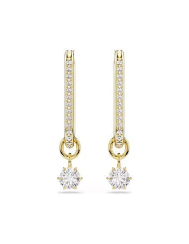 Brincos Constella Swarovski: Elegância em branco e dourado para qualquer ocasião