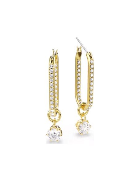 Brincos Constella Swarovski: Elegância em branco e dourado para qualquer ocasião