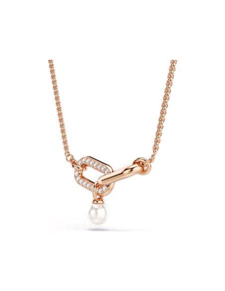 Colgante Swarovski Constella perla blanca, oro rosa: elegancia y versatilidad únicas.