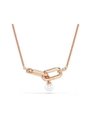 Colgante Swarovski Constella perla blanca, oro rosa: elegancia y versatilidad únicas.