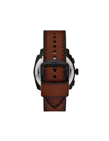 Fossil Machine montre chronographe en cuir marron design masculin robuste et personnalisable