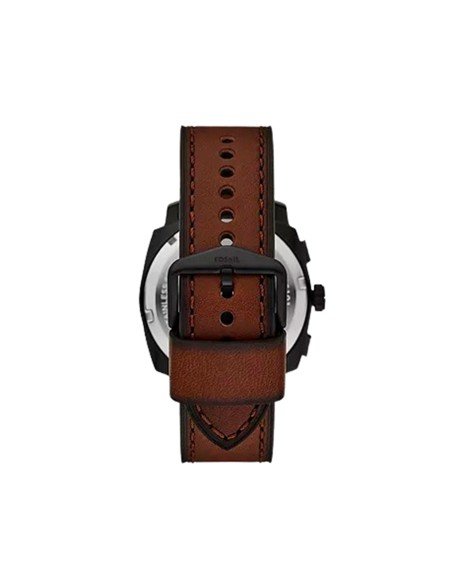 Fossil Machine montre chronographe en cuir marron design masculin robuste et personnalisable