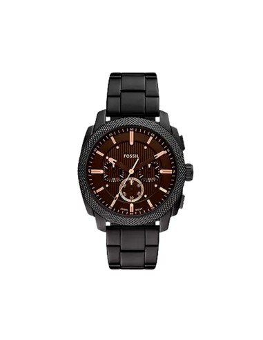 Montre Fossil Machine noire : design robuste, chronographe et style moderne pour l'homme d'aujourd'hui