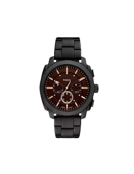 Montre Fossil Machine noire : design robuste, chronographe et style moderne pour l'homme d'aujourd'hui