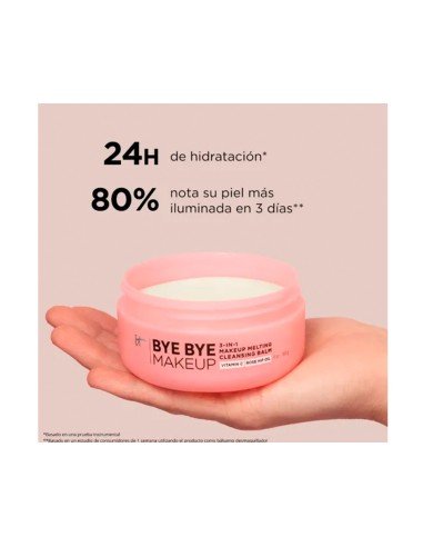 3-in-1-Make-up-Entferner: Reinigen, aufhellen und Feuchtigkeit spenden für bis zu 24 Stunden mit It Bye Bye Make Up