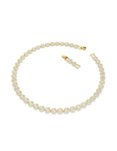 Colar Angelic Swarovski: elegância em ouro rosa, cristais deslumbrantes e design intemporal