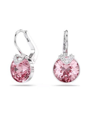 Orecchini Bella V: cristalli Swarovski rosa con elegante placcatura in rodio
