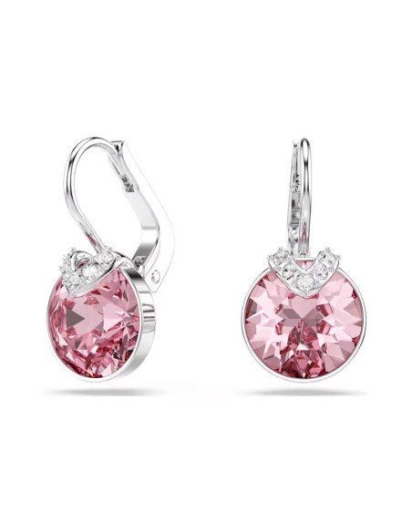 Orecchini Bella V: cristalli Swarovski rosa con elegante placcatura in rodio