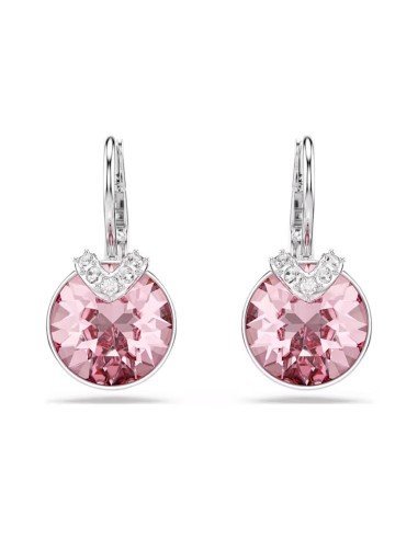 Bella V Ohrringe: Rosa Swarovski-Kristalle mit eleganter Rhodium-Beschichtung