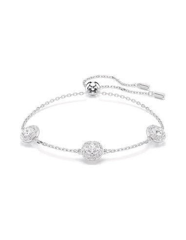Faites preuve d'élégance et de polyvalence avec le bracelet Swarovski Una Angelic plaqué rhodium