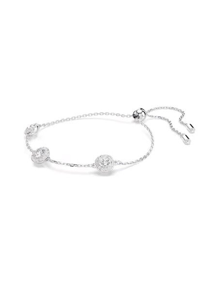 Faites preuve d'élégance et de polyvalence avec le bracelet Swarovski Una Angelic plaqué rhodium