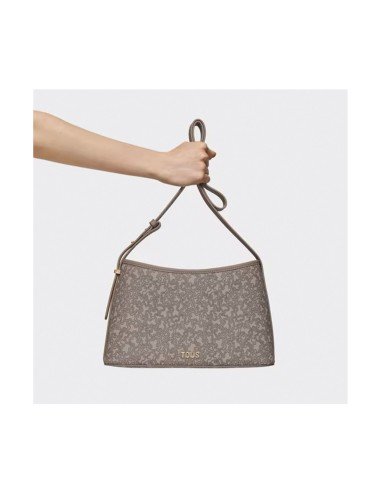Tous Kaos Mini Lines große Umhängetasche in Taupe: Stil und Funktionalität in jedem Detail