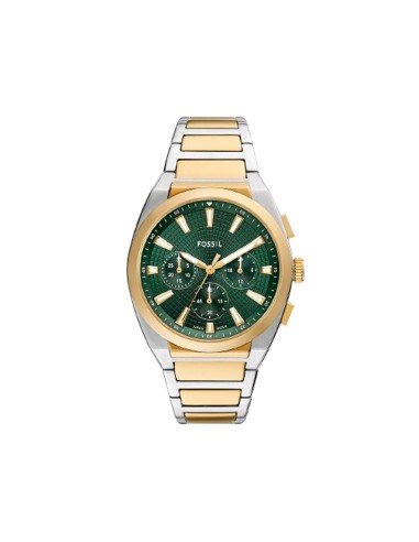 Fossil Everett Uhr: Stil und Präzision in zweifarbigem Stahl, ideal für jede Gelegenheit