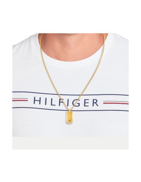Collier Tommy Hilfiger Jameson : élégance plaquée or en acier inoxydable pour hommes