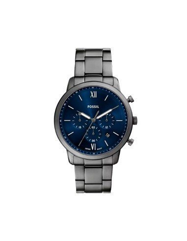 Montre Fossil Neutra en acier fumé : élégance moderne avec chronographe et étanchéité