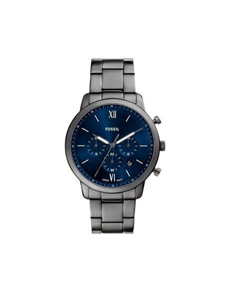 Montre Fossil Neutra en acier fumé : élégance moderne avec chronographe et étanchéité