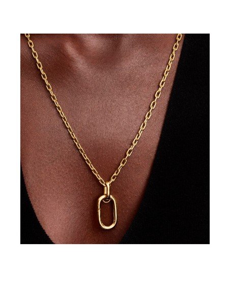 Pandora Shine Link Große Halskette: 18k Gold Eleganz, Personalisierung und moderner Stil