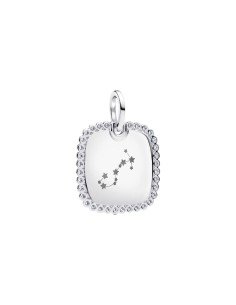 Colgante cuadrado Pandora brillante grabable en plata, elegancia personalizada única 2